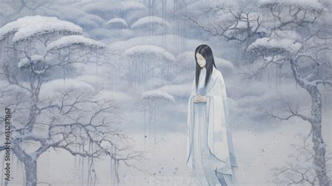  Yuki-onna :  The Ghostly Figure of Winter - Unveiling Beauty and Sorrow through Japanese Folklore